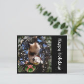 Christmas Holiday Opossum Postcard Feiertagspostkarte (Stehend Vorderseite)