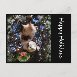 Christmas Holiday Opossum Postcard Feiertagspostkarte