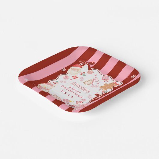 Christmas Holiday Paper Plate for Any Events Pappteller (Gewinkelt)
