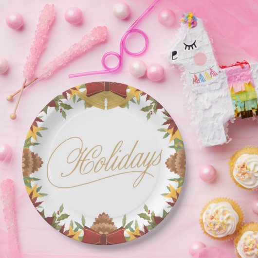 Christmas Holiday Paper Plates – Festive Dinner Pappteller (Party)