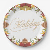 Christmas Holiday Paper Plates – Festive Dinner Pappteller (Vorderseite)