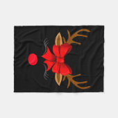 Christmas Holiday Party Santa Claus Rudolph The Re Fleecedecke (Vorderseite (Horizontal))