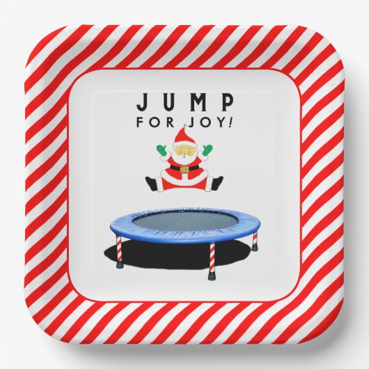 Christmas Holiday Party Trampoline Pappteller (Vorderseite)