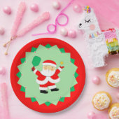 Christmas Holiday Pickleball Party Pappteller (Party)