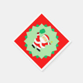 Christmas Holiday Pickleball Party Serviette (Ecke)