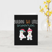 Christmas Holiday Pregnancy Announcement For Twin Karte (Gelbe Blume)