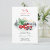 Christmas Holiday Red Truck Moving Announcement (Stehend Vorderseite)