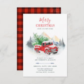 Christmas Holiday Red Truck Moving Announcement (Vorne/Hinten)