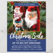 Christmas Holiday Sale Custom Photo Navy Business Flyer (Vorne)
