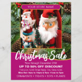 Christmas Holiday Sale Custom Photo Pink Business Flyer (Vorne)