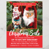 Christmas Holiday Sale Custom Photo Red Business Flyer (Vorne)