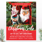 Christmas Holiday Sale Custom Photo Red Business Flyer