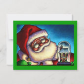 CHRISTMAS HOLIDAY SANTA SNOWGLOBE PARTY EINLADUNG (Vorderseite)