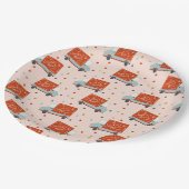 Christmas Holiday Santa's Mail Truck Paper Plates Pappteller (Schrägansicht)