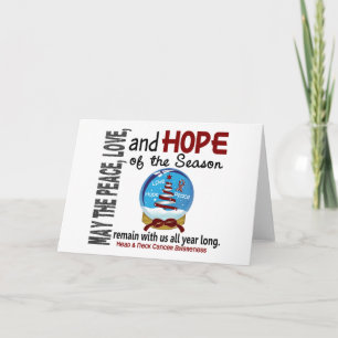 Christmas Holiday Snow Globe 1 Head & Neck Cancer Feiertagskarte