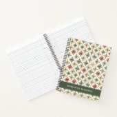 Christmas Holiday Snowflakes Pattern Personalized Notizblock (Innenseite)