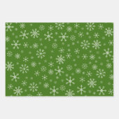 Christmas Holiday Snowflakes Red Green Blue White Geschenkpapier Set (Vorderseite 2)