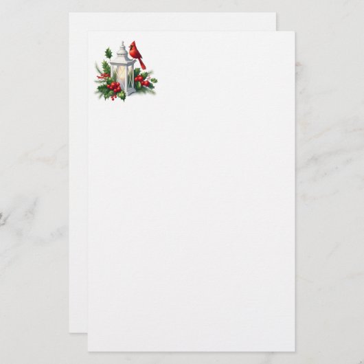 Christmas Holiday Stationery Paper Briefpapier (Vorne/Hinten)