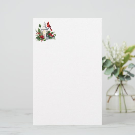 Christmas Holiday Stationery Paper Briefpapier (Stehend Vorderseite)