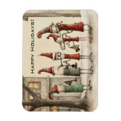 Christmas Holiday Street Musicians Magnet (Vertikal)