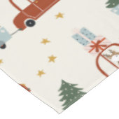 Christmas Holiday Table Cloth Animal Illustration Tischdecke (Schrägansicht)