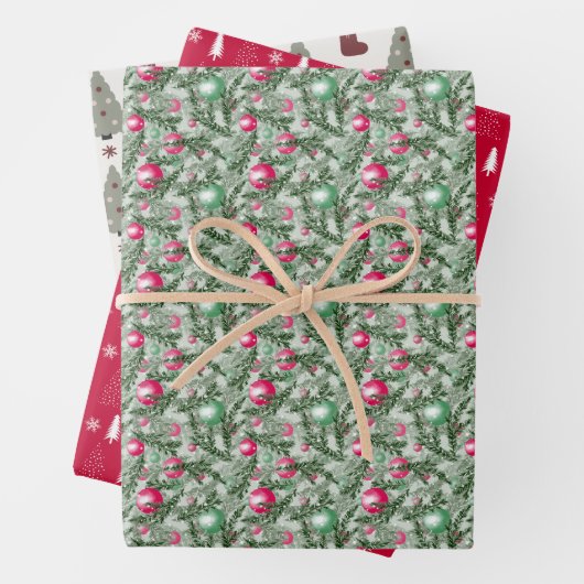 Christmas Holiday Three Pack Geschenkpapier Set (Beispiel)