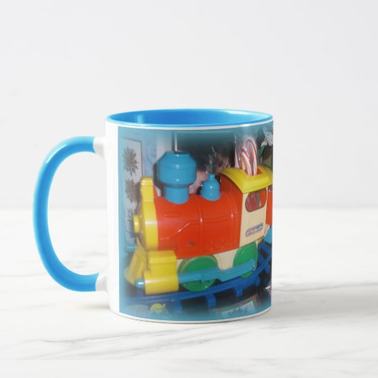 Christmas Holiday Toy Train Customize Personalize Tasse (Links)