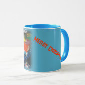 Christmas Holiday Toy Train Customize Personalize Tasse (VorderseiteRechts)