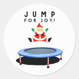Christmas Holiday Trampoline Gymnastics Runder Aufkleber