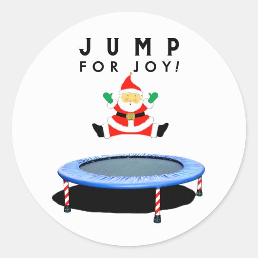 Christmas Holiday Trampoline Gymnastics Runder Aufkleber (Vorderseite)