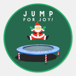 Christmas Holiday Trampoline Gymnastics Runder Aufkleber