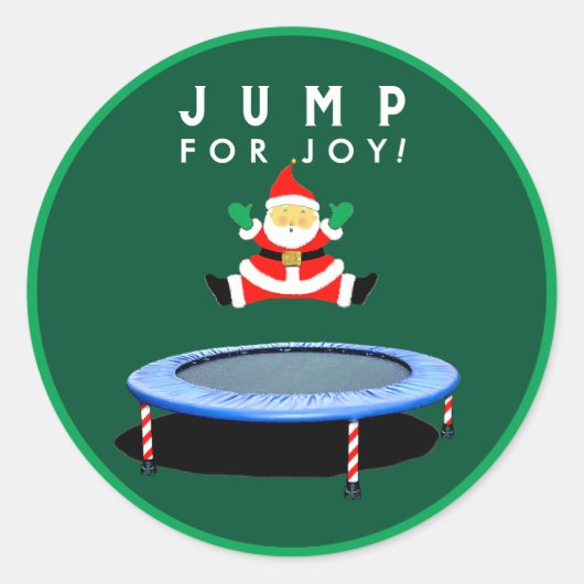Christmas Holiday Trampoline Gymnastics Runder Aufkleber (Vorderseite)