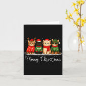 Christmas Holiday Xmas Meowy Christmas Funny Cat S Karte (Gelbe Blume)