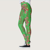 Christmas Holidays Candy Cane Abstract Leggings (Links)