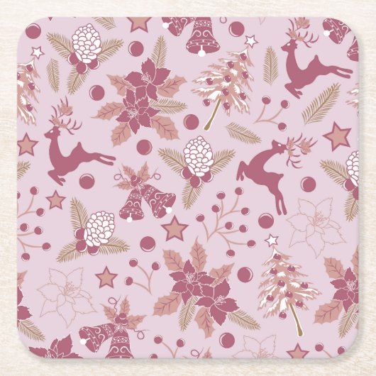 Christmas holidays rechteckiger pappuntersetzer (Vorderseite)