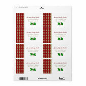 Christmas Holly Address Labels (Vorne)