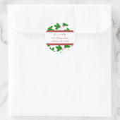 Christmas Holly Address Labels Runder Aufkleber (Tasche)