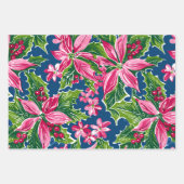 Christmas Holly And Flower Patterned Geschenkpapier Set (Vorderseite 3)