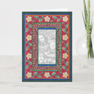 Christmas ~ Holly and Hellebore Photoframe Card Feiertagskarte