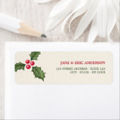Christmas Holly Berries Address Labels (Insitu)