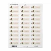 Christmas Holly Berries Address Labels (Vorne)