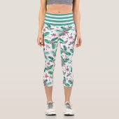 Christmas Holly Berries Capri Leggings (Vorderseite)