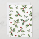 Christmas Holly Berries Cookie Exchange Party Einladung (Rückseite)