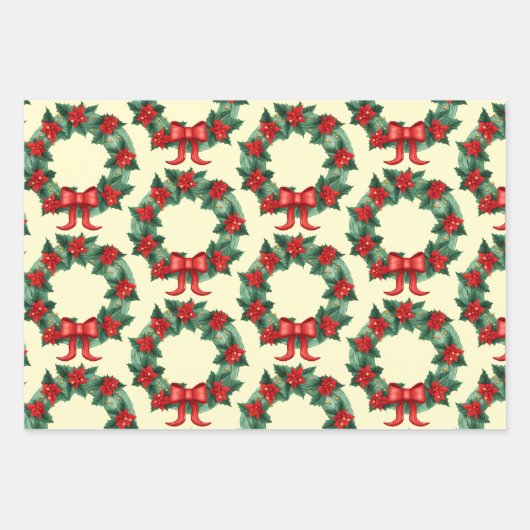 Christmas Holly Berries Geschenkpapier Set (Vorderseite 2)