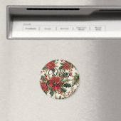 Christmas Holly & Berries Magnet (In Situ (Geschirrspüler))
