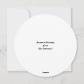 Christmas Holly Berries & Mistletoe Wreath Feiertagskarte (Rückseite)