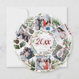 Christmas Holly Berry Birch Bark 6 FOTO Gruß Feiertagskarte