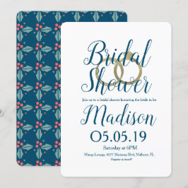 Christmas Holly Berry Foil Rings Brautparty Einladung