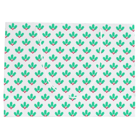 Christmas Holly Berry Große Geschenktüte (Rückseite)