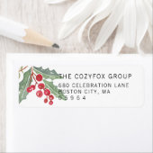 Christmas Holly Berry Rücksendeadresse (Insitu)